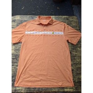 Masters Tech Augusta National Orange Golf Polo Shirt Medium